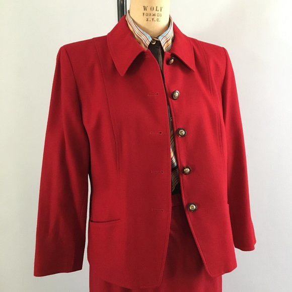 Vintage Pendleton 2pc skirt & jacket set 8 Petite - Picture 3 of 8